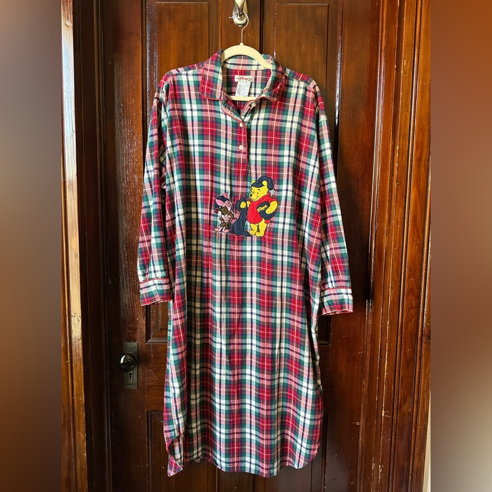 The Disney Store Winnie The Pooh Red Plaid Pajama Dress OSFM XS-XXL?
